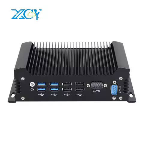 XCY Fanless IoT Industrial Mini PC Intel Core i5-1335U 2x COM RS232 2x LAN 8x USB WiFi SIM 4G LTE Wi