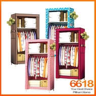 Rak Baju Wardrobe Almari Baju Clothes Organization Storage Rack Cabinet Clothes Rack Bedroom Cupboar