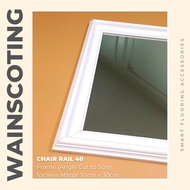 Wainscoting for IKEA Mirror (30cm x 30cm) - Ready Angle Cut to Size FRAME ONLY