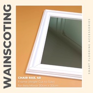 [FRAME ONLY] Wainscoting Frame for IKEA Mirror (30cm x 30cm) - Ready Angle Cut to Size