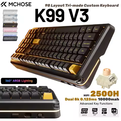 MCHOSE K99 V3 98 Layout Gasket Full-Scenario Flagship Mechanical Keyboard RGB Tri-Mode 8K Gaming 100