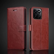 Card Holder Cover Case for Huawei Honor X7c ALT-LX2 / X7C 5G ALT-NX1 Pu Leather Flip Cover Retro Wal