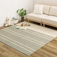 Hagihara Rug, Carpet, Morrim, Green, Approx. 72.8 x 72.8 inches (185 x 185 cm), Cotton Blend, Tuft, 