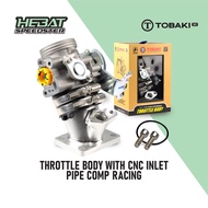 TOBAKI RACING THROTTLE BODY WITH CNC INLET PIPE COMP 32MM / 34MM - VF3I / Y15ZR