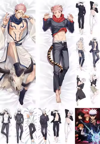 Cartoons Itadori Yuji Ryomen Sukuna Gojo Satoru Cosplay Dakimakura Pillow Case Hugging Body Prop