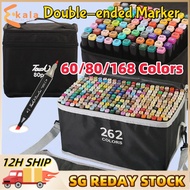 【SG】168 Colors Art Marker with Bag Marker Drawing Painting Coloring Marker Set Alcohol Based Art Set