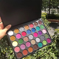 Veronni 35 Colors Diamond Sequin Eyeshadow Palette Shimmer High Pigment Powder with Glitter and Sati