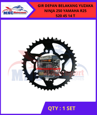 GEAR GIR DEPAN BELAKANG ONLY YUZAKA NINJA 250 CC R25 R 25 520 45 14 T