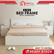 LIKE BUG : SNOW SERIES QUEEN BEDFRAME WITH 2 DRAWERS / Wooden Queen Bed Frame with Headboard Katil Queen Kayu