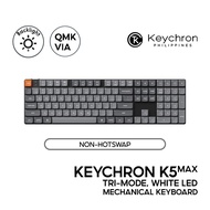 Keychron K5 Max QMK/VIA Mechanical Full/104keys, Tri-mode, White LED, Gateron Low Profile