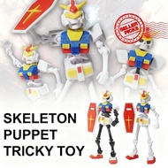Gundam Skeleton Action Figure Pranking Toy Creative Toy Articulated Figure Assembly Decoration A2h3