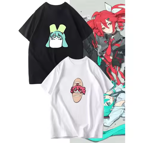 First Tone Co Naming Future Accent Teto Cartoon Animation Q Version Anime Printed T-shirt New Men's 