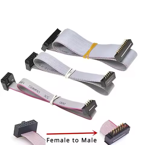 1PCS FC-FD DC4 IDC 2.54MM Pitch Male To Female Connector 6/8/10/12/14/16/20/24/26/30/34/40 PIN Flat 