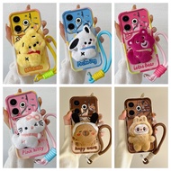 Case Tecno Pova 6 neo 4G Case Compatible with Hand pasted Cute plush doll Soft Phone Case BB-MRPP