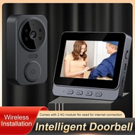 【In stock】TQ 4.3 inches Wireless Doorbell Household Video Doorbell Camera Infrared Night Version Two-Way Speaking Video Door Ring Long Distance WON3