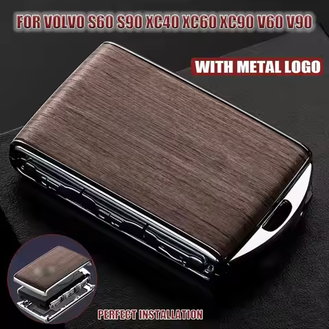 Imitation Wood Grain Car Key Case Classic for Volvo S60 S90 XC40 XC60 XC90 V60 V90 Fashion Car Key C