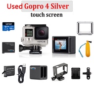 GoPro HERO 4  Silver Camcorder For Vlog 4K Gopro 4 Black 3 Action Camera