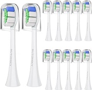 BUTOMKY Extra-Soft Toothbrush Replacement Heads Compatible with Philips Sonicare, 12 Pack, Electric Brush Head for Phillips C2 4100 Plaque Control (White)