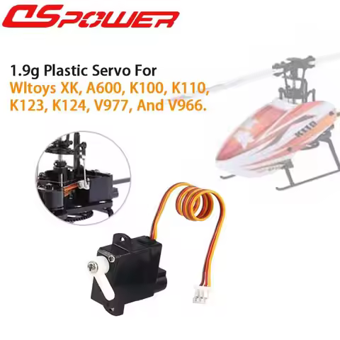 RC Helicopter Airplane 1.9g Plastic Servo Universal for Wltoys XK A600 K100 K110 K123 K124 V977 V966