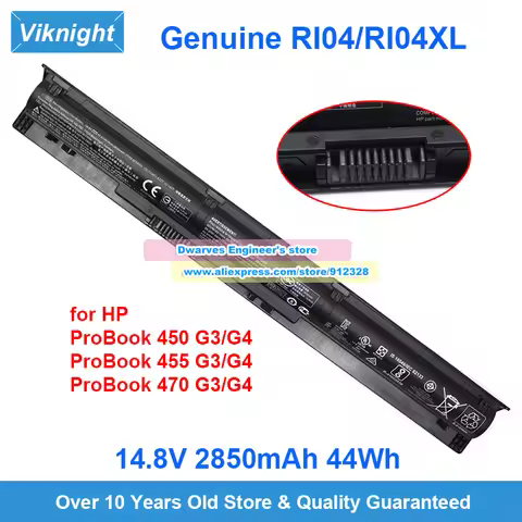 Genuine RI04 Battery RI04XL 14.8V 2850mAh 44Wh for Hp ProBook 450 G3 G4 ProBook 455 G3 G4 ProBook 47