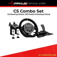 Cammus C5 bundle for C5 Base and CS5 Desk Clamp and CP5 Pedals, Perfect for PC Driving/Racing Simula