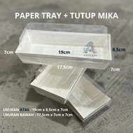 Paper Tray ThickIVORY 7x17.5x6.5cm Paper Tray A La Mode Square/ Mica Paper Box IVORY Burger Paperbox