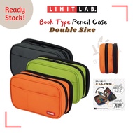 Lihit lab Pen Pencil Case - Book Type Double Size