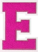 4-1/2" Large Size Pink Chenille Letter Patches Iron on Letter Patches Varsity Patches Stick on Lette