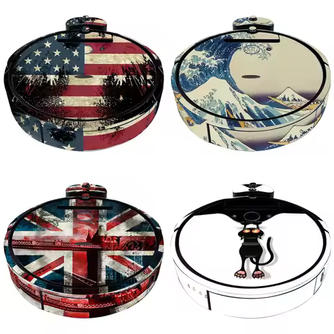 Skin Sticker for iRobot Roomba i7 Robot Vacuum Vintage American | Protective Skin Durable and Unique