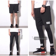 Running Men's Compression Tights Sport Pants Fitness Leggings (Short + Long) Fast Dry for Sports Run