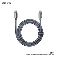 Remax Fast Charging Braided Data Cable 65W Type-C to Type-C Smart IQ Can Charger Laptop 1.2M CB01