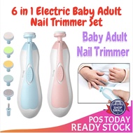 ‼️Ready Stock‼️6 IN 1 | Baby Adult Electric Nail Trimmer Manicure Set CCL00168