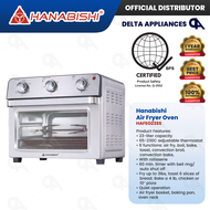 Hanabishi Air Fryer Oven Stainless Steel w/ Rotisserie Function 23L / 30L HAFEO 23SS / 30SS