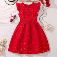 MERAH KUMORU (8Y-12YY) RED DRESS FOR GIRLS - D2578012