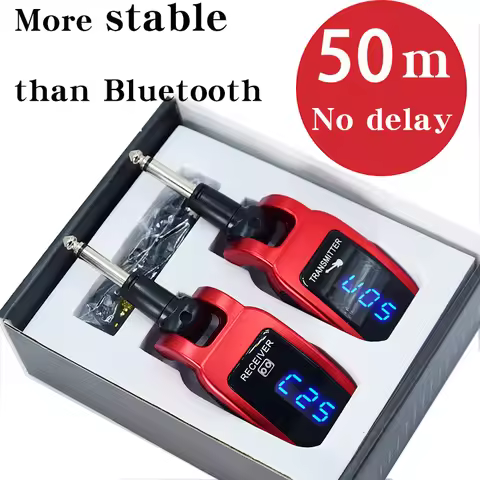 Ts jack 6.35mm mic Microphone Wireless Guitar System Rechargeable Guitar Transmitter Receiver Set Ba