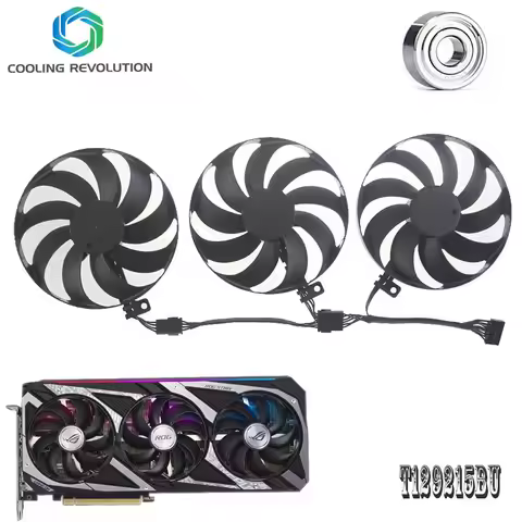 87MM T129215BU DC12V 0.50AMP RTX3050 RTX3060 Graphics Card Fan for ASUS ROG STRIX RTX 3050 RTX 3060 