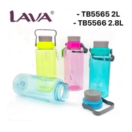 Lava TB5565 2L / TB5566 2.8L Tritan BPA-Free Plastic Drinking Water Bottle Tumbler With Handle & Str