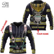 Plstar cosmos amazing fireman suit fireman 3d printing sweatshirts zip hoodie for man and woman casu