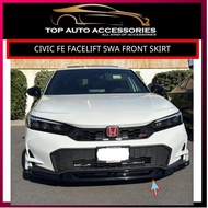 CIVIC FE FACELIFT 2025 SWA FRONT LIP, FRONT DIFFUSER BODYKIT FRONT SKIRTING