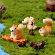 1Pcs Miniature Cute Squirrel/Nut/Pine Cone House/Maple Leaf Ornament Fairy Garden Decoration