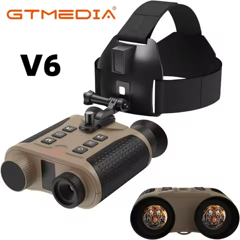 New 4K Night Vision Binoculars, 32GB Memory Card 8X Digital Zoom, Rechargeable IR Night Vision Goggl