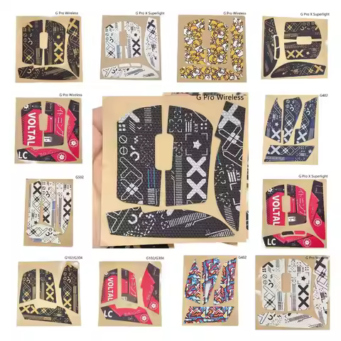 1Set Mouse Grip Tape Skate Handmade Sticker Non Slip Lizard Skin Suck Sweat For Logitech G Pro X Sup