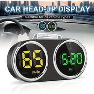 GPS Digital Speedomter Time Clock GPS HUD Over-speed Alarm KMH MPH Speed Meter 7-Color For All Cars 