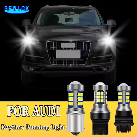 For Audi Q7 TT 8J 2006-2011 A3 8P A4 B7 A6 C6 A8 4E 2pcs LED Daytime Running Light Bulb Lamp DRL P21
