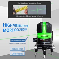 Taffware Waterpass Laser Ukur Bangunan Self Leveling Green Laser 2 Line Alat Tukang Keramik mengukur