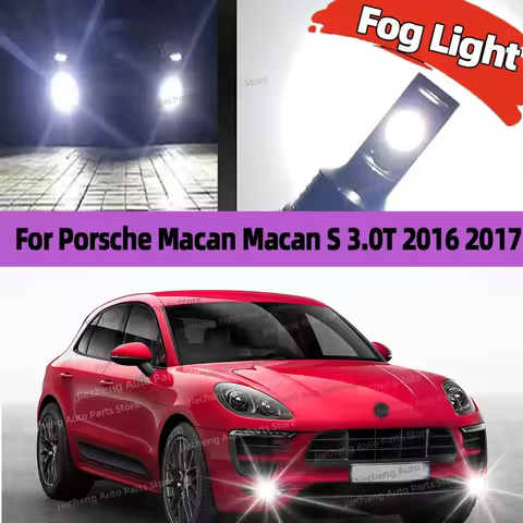 2Pcs High Bright Led Light Bulb Car Fog Lamp 12V 6000K CSP Chip For Porsche Macan Macan S 3.0T 2016 