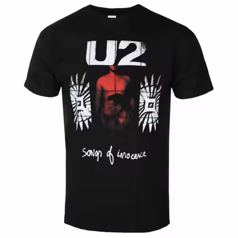 U2 Songs Of Innocence Inspired Print Tee Breathable Cotton T-Shirt For Daily Wear