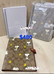 Coach Snoopy 筆記本及Organizer