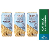 137 degrees Oat Milk Unsweetened (3x180ml)