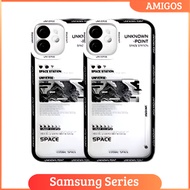 Samsung A02S A03S A04S A12 M12 A13 5G A22 4G A32 5G M32 4G Case Liquid Lunar Space Station camera pr